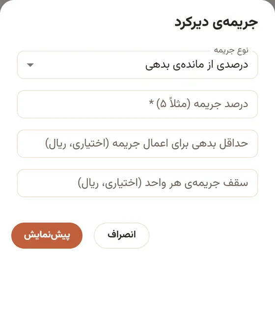 لیست بدهکاران و جریمه