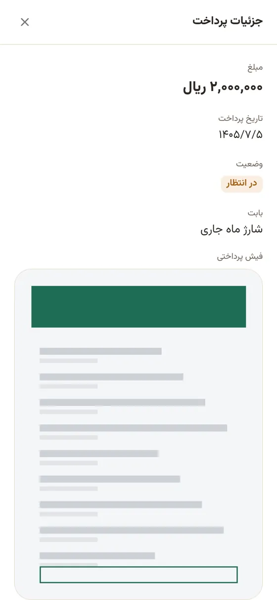 جزئیات یک پرداخت